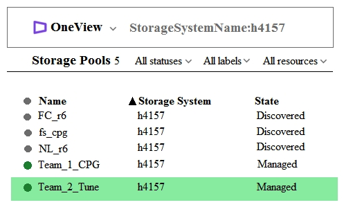 <strong>Refer to the exhibit. An integrator needs to create a volume on the FC_r6 CPG using HPE Composer, but the CPG is not available for provisioning. The integrator checked the Storage Pools section, and the CPG is visible. What must the integrator do to enable volume provisioning on this CPG?</strong> A) Select this CPG in the HPE Composer, select Edit from the Action menu, and change the CPG state to Managed B) Navigate to the Storage Systems section in the HPE Composer, select the 3PAR array, and re-import required CPG C) Login to the SSMC and add the HPE Composer certificate for the CPGs which are in the Discovered state D) Login to the HPE SSMC and remove the read only parameter for this CPG