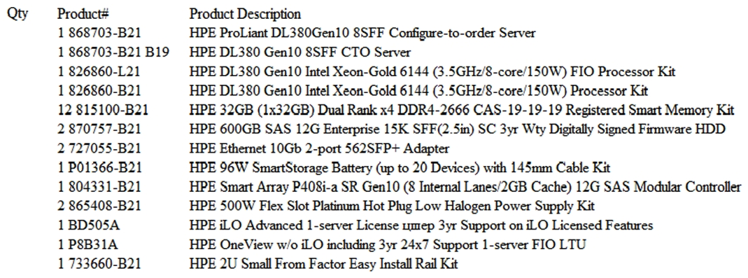 <strong>Refer to the exhibit. A customer needs a server with four 10Gb network adapters. They need it to be configured for the best possible network throughput. Given the BOM in the exhibit, what do you need to add to this server to meet the customer requirement?</strong> A) Workload Accelerator B) SSD Drives C) Smart Storage Hybrid Capacitor D) Secondary Riser Kit