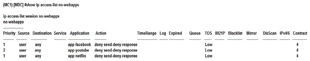 <strong>Refer to the exhibit. A network administrator completes the initial configuration dialog of the Mobility Controllers (MCs) and they join the Mobility Master (MM) for the first time. After the MM-MC association process, the network administrator only creates AP groups, VAPs, and roles. Next, the network administrator proceeds with the configuration of the policies and creates the policy shown in the exhibit. Which additional steps must be done to make sure this configuration takes effecr over the contractor users?</strong> A) Apply the policy in the contractors user role. Enable deep packet inspection. B) Reload the MCs. C) Enable the firewall visibility. Enable web-content classification D) Enable firewall visibility Reload the MMs.