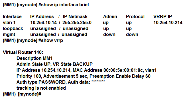 <strong>Refer to the exhibit. After a recent power outage where MM1 is located, the network administrator could not perform configuration tasks on Mobility Controllers (MC) for several hours. The network administrator decides to acquire another Mobility Master (MM) and deploy L2 MM redundancy. The new MM is assigned the 10.254.10.15 IP address and VRRP is configured in both units. The network administrator verifies that VRRP is running, and prepares to complete the setup with the following scripts. Which configuration tasks must the network administrator do before applying the script in order to successfully deploy L2 MM redundancy and prevent any other control plane outage?</strong> A) Confirm that the VRRP and master redundancy keys are the same. B) Change the VIP address of ther VRRP process 140 to 10.254.10.15. C) Reduce the VRRP priority to 90 and restart the process in MM2. D) Enable the MM database synchronization in MM2.