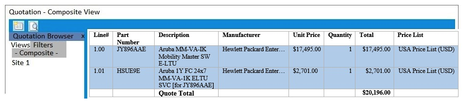 <strong>A customer has an existing Aruba network, which currently supports up to 9,000 wireless client devices. The existing network includes these components: Four 7210 MCs Five 7030 MCs 200 AP-303HRs 300 AP-345s The customer wants to convert to an ArubaOS 8.x architecture. The architect plans to deploy a virtual MM. Which exhibit shows the correct BOM for the MM?</strong> A) B) C) D)