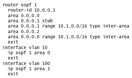 <strong>Examine the network topology. The network is configured for OSPF with the following attributes: Core1 and Core2 and ABRs Area 1 has 20 networks in the 10.1.0.0/16 range Area 0 has 10 networks in the 10.0.0.0/16 range Area 2 has 50 networks in the 10.2.0.0/16 range The ASBR is importing a static route into Area 1 Core2 has a summary for Area 2: area 0.0.0.2 range 10.2.0.0/16 type inter-area Here is the OSPF configuration performed on Core1: Based on the above information, what is correct?</strong> A) ISP 1 is not reachable from any area. B) Core1 has received one type 5 LSA from the ASBR. C) Area 0 has 81 routes D) Area 1 has 23 routes