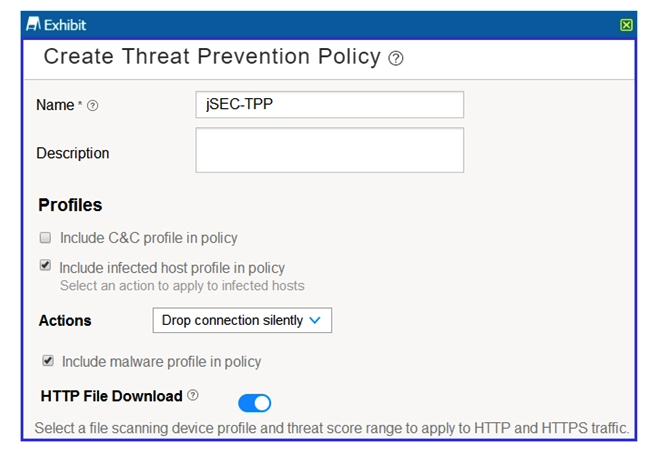 Click the Exhibit button. Referring to the exhibit, which statement is true?