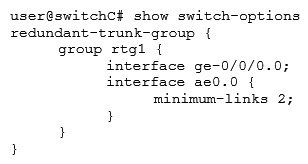<strong>  Referring to the exhibit, which configuration will force traffic to always use ae0.0 as long as it is active?</strong> A)   B)   C)   D)   <div style=padding-top: 35px> 