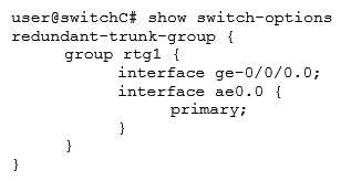 <strong>  Referring to the exhibit, which configuration will force traffic to always use ae0.0 as long as it is active?</strong> A)   B)   C)   D)   <div style=padding-top: 35px> 