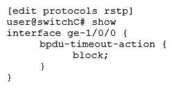 <strong>Click the Exhibit button. In the network shown in the exhibit, all switches are configured with the default STP root bridge priority, and Switch A has been selected as root. You recently added the older Switch D into the network as an access switch, and notice it has taken over as root. Which configuration would solve this problem?</strong> A) B) C) D)