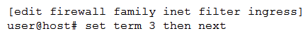 <strong>Click the Exhibit button. Referring to the exhibit, you configured a new multifield classifier for the ge-1/2/0 interface to move ICMP traffic to the best-effort queue and traffic from 192.168.20.0/24 to the expedited forwarding queue. You received notice that some applications are not working after the change. Which configuration change will remedy the problem?</strong> A) B) C) D)