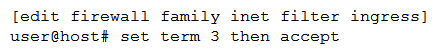 <strong>Click the Exhibit button. Referring to the exhibit, you configured a new multifield classifier for the ge-1/2/0 interface to move ICMP traffic to the best-effort queue and traffic from 192.168.20.0/24 to the expedited forwarding queue. You received notice that some applications are not working after the change. Which configuration change will remedy the problem?</strong> A) B) C) D)