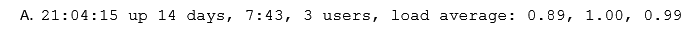<strong>Which of the following outputs comes from the command free ?</strong> A) B) C) D) E)