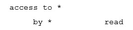 <strong>If there is no access directive, what is the default setting for OpenLDAP?</strong> A) B) C) D)