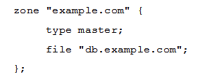 <strong>A zone file contains the following lines: and is included in the BIND configuration using this configuration stanza: Which problem is contained in this configuration?</strong> A) The zone statement is the BIND configuration must contain the cross-zone-data yes ; statement. The zone statement is the BIND configuration must contain the cross-zone-data yes ; statement. B) The zone cannon contain records for a name which is outside the zone's hierarchy. C) The $ORIGIN declaration cannot be used in zone files that are included for a specific zone name in the BIND configuration. $ORIGIN declaration cannot be used in zone files that are included for a specific zone name in the BIND configuration. D) An A record cannot contain an IPv4 address because its value is supposed to be a reverse DNS name. E) Names of records in a zone file cannot be fully qualified domain names.
