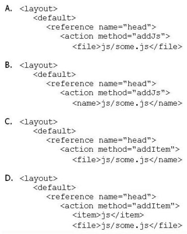 Which of the following will NOT generate a <script> tag in the output of the standard Magento page/html_head block?