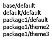 <strong>A website contains the three store views English, French, and German, with the following settings configured: The template file template/page/lcolumn.phtml exists within the following frontend themes: </strong> A) base/default B) default/default C) package1/default D) package1/theme1 E) package1/theme2 F) package1/theme3