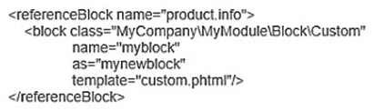 You are adding a child node to the product.info block using the XML: How will this block be rendered?