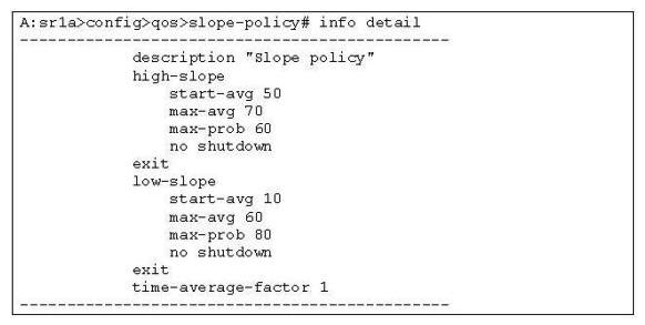 Click the exhibit button below. Given the slope-policy (below), which of the following statements are TRUE? (Choose two)