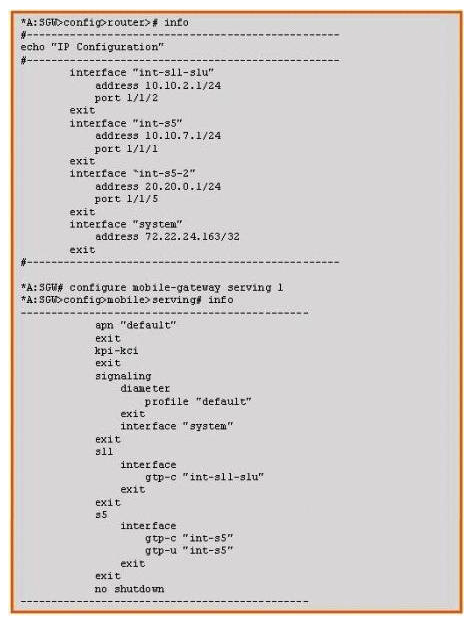 <strong>Based on the information shown in the exhibit, when the SGW sends a downlink user data packet to the UE, which of the following is the source IP address expected in the IP packet? </strong> A) 10.10.2.1 B) 10.10.7.1 C) 20.20.0.1 D) 72.22.24.163 E) None of the above answers are correct
