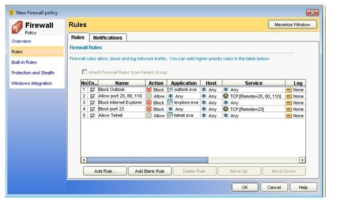 Refer to the exhibit. A company has created a specific firewall policy that allows only certain traffic. Which traffic is allowed in the firewall policy displayed in the exhibit?