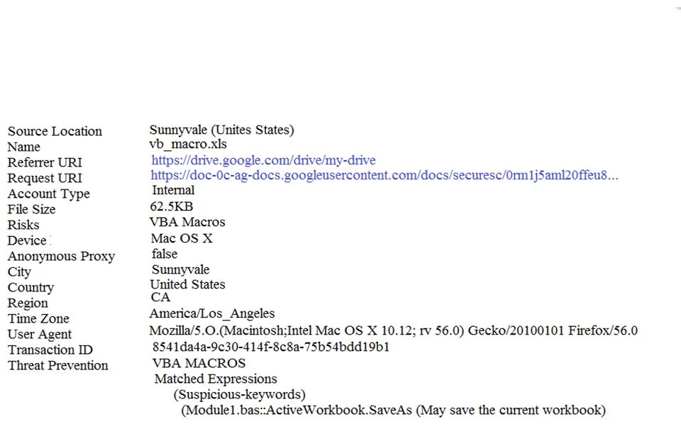 <strong>Refer to the exhibit. What action should an administrator take if this incident was found in the Investigate module? </strong> A) Create an access enforcement policy and block access to the file B) Create a file transfer policy and block the download of the file C) Create a file sharing policy and block the sharing of the file D) Create an access monitoring policy and monitor the usage of the file