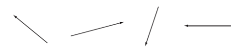 Draw the horizontal and vertical components of the vectors shown below.  <div style=padding-top: 35px> 