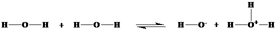 The water molecule consists of two hydrogen atom and one oxygen atom arranged as follows: In pure water, the water molecules tend to remain in equilibrium between its stable and protonated state. This can be understood as follows: Thus, it can be said that one water molecule at present carries proton and exists as hydronium ion or in the protonated (H ₃ O + ) state while others would be in the stable (H ₂ O) state. This proton is transported from one molecule of water to another at a very high rate as compared to diffusion. Thus, it can be said that above 90 % of water concentration can be found as water (H ₂ O).