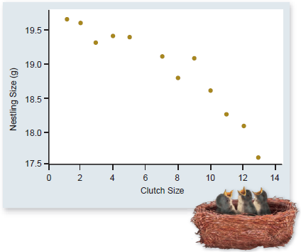 Refer to figure 56.14. Because the number of offspring that a parent can produce is often a trade-off with the size of individual offspring, many circumstances lead to an intermediate number and size of offspring being favored. If the size of an offspring was completely unrelated to the quality of that offspring (its chances of surviving until it reaches reproductive age), would you expect parents to fall on the left or right side of the x -axis (clutch size) Explain.
