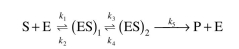 Consider the following reaction sequence:   Develop a suitable rate expression for production formation   by using (a) the equilibrium approach, and (b) the quasi-steady-state approach.