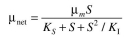 Consider steady-state operation of a chemostat. Assume that growth is substrate inhibited and that endogeneous metabolism can be ignored such that:    a. Derive an expression for the residual substrate concentration (i.e., S) as a function of dilu- tion rate and the kinetic parameters     b. What are the implications for operation of a chemostat when the organism is subjected to substrate inhibition?