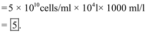According to the given data: In industrial-scale batch fementtion 10,000 l fermenter has = 5 × 10 10 cells/ml. A colony is picked and placed in test tube of 1 ml = 10 6 plasmid-containing cells. The number of generations required for a cell density = 10,000 l. To calculate the total number of cells: Final cell = Therefore, generations = 39 According to the given data, using equation 14.51 to calculate the following calculation is evolved: µ + = 1.0 h -1 µ - = 1.2 h -1 = 0.36. Thus, the fraction of total population in plasmid-free cells is 0.36.