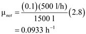 (a)The value of is zero therefore the above expression of biomass material balance equation becomes, Substitute tha values and solve, Rarrange the ratio and solve, Reduced biomass material balance equation (from equation16.35 provided in text book) is expressed as follows, The value of the is zero, therefore the above expression becomes, Rearrange the expression for , Substitute the value and solve, From the question provided in text book, Substitute the value and solve for , Further solve, Therefore, substrate concentration is (b)The expression of the Cell concentartion in the reactor is, Now, the is calculated as follow, Substitude the values from part (a) and solve, Substitute tha values and solve, Hence the value of the cell concentration in the reactor is (c) The value of the X r and S r in the recycle stream is calculated as follows, The ratio is calculated in part (a) therefore rearrange this to find the value of , Rearrange for and then substitute the value of from above and solve, Hence the value of is The value of is same as , therefore, Hence the value of is