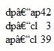The genes dumpy wings ( dp ), clot eyes ( cl ), and apterous wings ( ap ) are linked on chromosome II of Drosophila. In a series of two-point mapping crosses, the genetic distances shown below were determined. What is the sequence of the three genes?