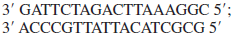 Which of the following set(s) of primers could you use to amplify the target DNA sequence below, which is part of the last protein-coding exon of the CFTR gene a. b. c. d.