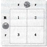 INTERPRETING GRAPHICS: Use the diagram of a Punnett square below to answer the question that follows. The Punnett square above shows the expected results of a cross between two pea plants. R and r represent the alleles for round seed and wrinkled seed traits, respectively. What would the seed texture phenotype of the plant in box 4 be? F) round G) Rr H) wrinkled J) rr