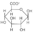 One or more of the compounds shown below will satisfy each of the following statements. Not all compounds may be used; some may be used twice. Put the letter(s) in the blank. (a) Found in chitin.______ (b) An L-saccharide.______ (c) The first residue attached to asparagine in N-linked glycans.______ (d) A uronic acid.______ (e) A ketose.______ (a) (b) (c) (d) (e) (f)