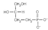 Which step in lipid metabolism would you expect to be affected by 3,4-dihydroxybutyl-l-phosphonic acid (shown here) Explain your answer.
