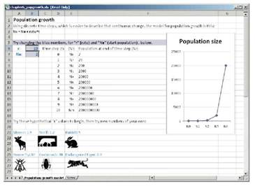 The previous data analysis lets you work through an example of population growth by hand, which is an important strategy for understanding the equations you've seen in this chapter. Now try experimenting with more growth rates in an Excel model. What value of r makes the graph extremely steep What value makes it flat Can you model a declining population Go to www.mhhe.com \cunningham12e , and find the Data Analysis option for this chapter. There you can download an Excel workbook and experiment with different growth rates.