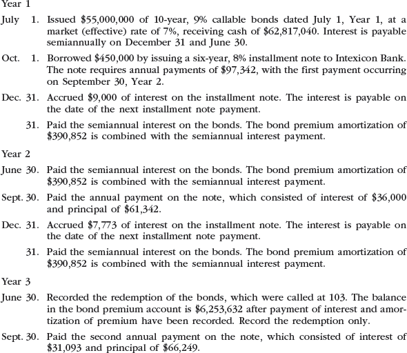Entries for bonds payable and installment note transactions The following transactions were completed by Montague Inc., whose fiscal year is the calendar year:   Instructions 1. Journalize the entries to record the foregoing transactions. 2. Indicate the amount of the interest expense in (a) Year 1 and (b) Year 2. 3. Determine the carrying amount of the bonds as of December 31, Year 2.<div style=padding-top: 35px> 