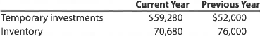 A Horizontal analysis The comparative temporary investments and inventory balances of a company follow. Based on this information, what is the amount and percentage of increase or decrease that would be shown in a balance sheet with horizontal analysis B Horizontal analysis The comparative accounts payable and long-term debt balances for a company follow. Based on this information, what is the amount and percentage of increase or decrease that would be shown in a balance sheet with horizontal analysis