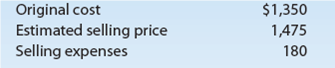 Using the following data, how should the merchandise be valued under lower of cost or market   
