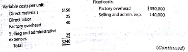 Product cost concept of product costing Smart Stream Inc. uses the product cost concept of applying the cost-plus approach to product pricing. The costs of producing and selling 10,000 cellular phones are as follows: Smart Stream desires a profit equal to a 30% rate of return on invested assets of $1,200,000. a. Determine the amount of desired profit from the production and sale of 10,000 cellular phones. b. Determine the product cost and the cost amount per unit for the production of 10,000 cellular phones. c. Determine the product cost markup percentage for cellular phones. d. Determine the selling price of cellular phones.