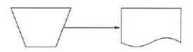 Which of the statements below properly describes the section of the following flowchart? a. A master file has been created by a manual operation b. A master file has been created by a computer operation c. A document has been generated by a computer operation d. A document has been generated by a manual operation