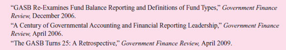Read the following articles and any other papers that are available on setting governmental accounting standards: Required Write a short paper discussing the evolution of governmental accounting.