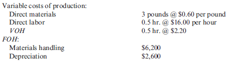 Flexible Budget with Different Levels of Production Bowling Company budgeted the following amounts: Required: Prepare a flexible budget for 2,500 units, 3,000 units, and 3,500 units.