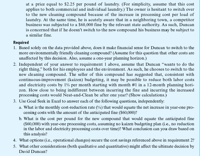 Sustainability If Problem 10-58 (Budgeting and Sustainability) has not already been assigned, it can be assigned here. Reference: