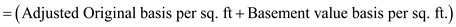 In the given scenario, a company allocates cost on a physical allocation basis but some managers are proposing an allocation on a value basis. The allocation of joint costs on a value basis means that the business allocates the cost to products based on certain grades and its relative production quantity. It determines the percentage of the total costs allocated to each product by the ratio of each product's sales value to the total value. The sales value is determined by multiplying the unit-selling price by the number of units. 1. Based on the current cost physical allocation basis the resulting occupancy costs are simply the physical space occupied by the current cost per square foot, which in this scenario is $23.25/sq. ft. AF's department occupies 2,000 sq. ft. so the cost calculation is:       2. In order to consider a value basis allocation the Controller had to split up the various occupancy costs incurred. Lighting and cleaning costs totaling $65,000 would be applied at the original basis method. The cost can be determined by dividing that cost by the total number of square feet in the building which is 20,000 sq. ft.     In order to allocate the remaining Building rent costs of $400,000 on a value basis allocation some addition calculations are needed. The scenario indicates that first floor space costs $40 per sq. ft., second floor space costs $20 per sq. ft., and basement space costs $10 per sq. ft. Therefore, to determine the value basis for allocating cost one must multiply the number of sq. ft. occupied by their relative cost.                   The relative basis of each item's value to the total value can now be determined so that the cost allocation percentage can be determined.                         Since the cost was previously determined to be $400,000, the allocated joint cost of each item is simply the total cost multiplied by the relative basis for each item. It can then be divided by the total sq. ft. occupied by each floor to determine the cost per sq. ft.                   In order to apply the new blended cost basis for the department in question the cost per sq. ft. for each floor must be summed up. It is simply the adjusted original basis (for lighting and cleaning) plus the value basis (for building rent) for each floor. For the first floor the calculation is:       For the second floor the calculation is:       For the basement the calculation is:       This can now be applied to the respective department. AF's department occupies 2,000 sq. ft. in the basement so the cost calculation is:       3. The manager of a second floor department would favor the blended value basis allocation because the cost allocation would be $17 per sq. ft. using the current allocation method versus $10.00 per sq. ft. using the blended value basis allocation.