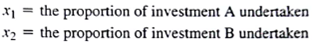 Morton Financial must decide on the percentage of available funds to commit to each of two investments, referred to as A and B, over the next four periods. The following table shows the amount of new funds available for each of the four periods, as well as the cash expenditure required for each investment (negative values) or the cash income from the investment (positive values). The data shown (in thousands of dollars) reflect the amount of expenditure or income if 100% of the funds available in any period are invested in either A or B. For example, if Morton decides to invest 100% of the funds available in any period in investment A, it will incur cash expenditures of $1000 in period 1, $800 in period 2, $200 in period 3, and income of $200 in period 4. Note, however, if Morton made the decision to invest 80% in investment A, the cash expenditures or income would be 80% of the values shown. The amount of funds available in any period is the sum of the investment funds for the period, the new loan funds, the savings from the precious period, the cash income from investment A, and the cash income from investment B. The funds available in any period can be used to pay the loan and interest from the previous period, placed in savings, used to pay the cash expenditures for investment A, or used to play the cash expenditures for investment B. Assume an interest rate of 10% per period for savings and an interest rate of 18% per period on borrow funds. Let Then, in any period t , the savings income from the previous period is 1.1 S ( t - 1), and the loan and interest expenditure from the previous period is 1.18L( t ? 1). At the end of period 4, investment A is expected to have a cash value of $3200 (assuming a 100% investment in A), and investment B is expected to have a cash value of $2500 (assuming a 100% investment in B). Additional income and expenses at the end of period 4 will be income from savings in period 4 less the repayment of the period 4 loan plus interest. Suppose that the decision variables are defined as For example, if x 1 = 0.5, $500 would be invested in investment A during the first period, and all remaining cash flows and ending investment A values would be multiplied by 05. The same holds for investment B. The model must include constraints x 1 ? 1 and x 2 ? 1 to make sure that no more than 100% of the investments can be undertaken. If no more than $200 can be borrowed in any period, determine the proportions of investments A and B and the amount of savings and borrowing in each period that will maximize the cash value for the firm at the end of the four periods.