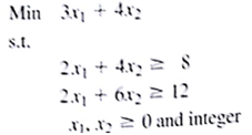 Indicate which of the following is an all-integer linear program and which is a mixed integer linear program write the LP Relaxation for the problem but do not attempt to solve (a) (b)