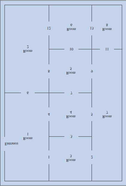 The Bayside Art Gallery is considering installing a video camera security system to reduce its insurance premiums. A diagram of the eight display rooms that Bayside uses for exhibitions is shown in the following figure; the openings between the rooms are numbered 1-13. A security firm proposed that two-way cameras be installed at some room openings. Each camera has the ability to monitor the two rooms between which the camera is located. For example, if a camera were located at opening number 4, rooms 1 and 4 would be covered; if a camera were located at opening 11, rooms 7 and 8 would be covered; and so on. Management decided not to locate a camera system at the entrance to the display rooms. The objective is to provide security coverage for all eight rooms using the minimum number of two-way cameras. a. Formulate a binary integer linear programming model that will enable Bayside's management to determine the locations for the camera systems. b. Solve the model formulated in part a to determine how many two-way cameras to purchase and where they should be located. c. Suppose that management wants to provide additional security coverage for room 7. Specifically, management wants room 7 to be covered by two cameras. How would the model you formulated in part a have to change to accommodate this policy restriction? d. With the policy restriction specified in part c, determine how many two-way camera systems will need to be purchased and where they will be located.