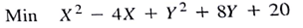 The purpose of this exercise is to provide practice using the LINGO or Excel solvers. Find the values of X and Y that minimize the function Do not assume non negativity of the X and Y variables. Recall that by default LINGO assumes nonnegative variables. In order to allow the variables to take on negative you can add Alternatively, if you want LINGO to allow for negative values by default, in the LINGO menu select Options and then click General Solver, and then uncheck the Variables assumed nonnegative tab.