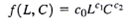 The Cobb-Douglas production function is a classic model from economics used to model output as a function of capital and labor. It has the form where c 0, c 1 , and c 2 are constants. The variable L represents the units of input of labor and the variable C represents the units of input of capital. a. In this example, assume c 0 = 5, c 1 = 0.25 and c 2 = 0.75. Assume each unit of labor costs $25 and each unit of capital costs $75. With $75,000 available in the budget, develop an optimization model for determining how the budgeted amount should be allocated between capital and labor in order to maximize output. b. Find the optimal solution to the model you formulated in part (a). Hint: When using Excel Solver, start with an initial L 0 and C 0.
