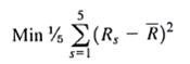 Most investors are happy when their returns are above average, but not so happy when they are below average. In the Markowitz portfolio optimization problem given by equations (8.10) through (8.19), the objective function is to minimize variance, which is given by where R s is the portfolio return under scenario s and is the expected or average return of the portfolio. With this objective function, we are choosing a portfolio that minimizes deviations both above and below the average, . However, most investors are happy when ), but unhappy when R s R. With this preference in mind, an alternative to the variance measure in the objective function for the Markowitz model is the semivariance. The semivariance is calculated by only considering deviations below . Let , and restrict D sp and D sn to be nonnegative. Then D sp measures the positive deviation from the mean return in scenario s (i.e., when ). In the case where the scenario return is below the average return, , we have . Using these new variables, we can reformulate the Markowitz model to minimize only the square of negative deviations below the average return. By doing so, we will use the semivariance rather than the variance in the objective function. Reformulate the Markowitz portfolio optimization model given in equations (8.10) through (8.19) to use semivariance in the objective function. Solve assume ? of the portfolio is allocated to each mutual fund for a starting solution.